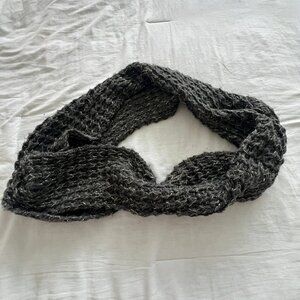 Black and Silver Infinity Scarf